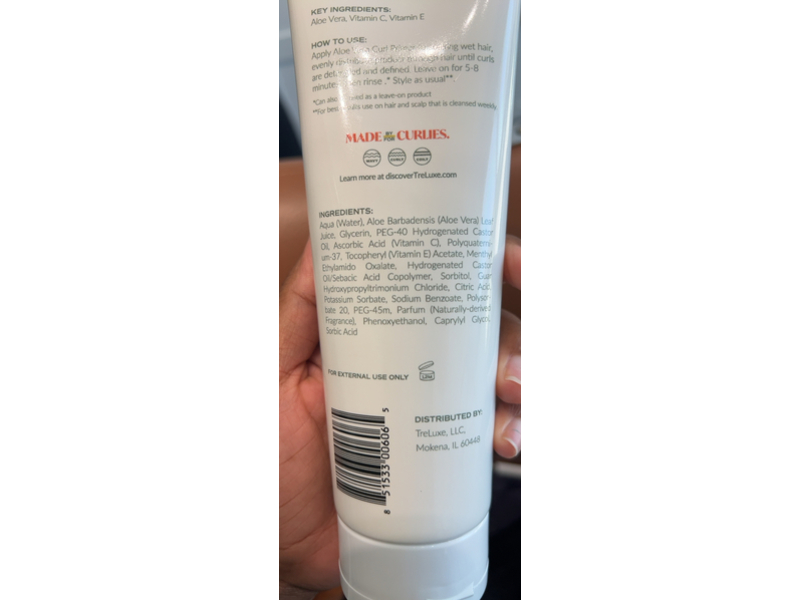 Treluxe Soothe & Restore Curl Primer, Aloe Vera, 8 fl oz/236.5 mL