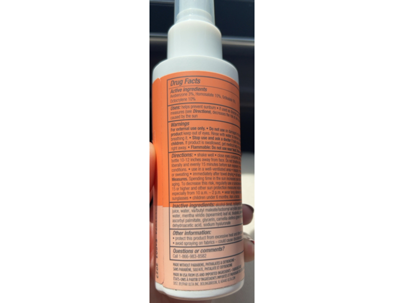 Ulta Beauty Facial Setting Spray, SPF 50, 3.4 fl oz/100 mL, Pack Of 2