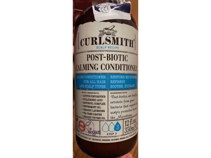 Curlsmith Scalp Recipe Post-Biotic Calming Conditioner, 12 fl oz / 350 ml