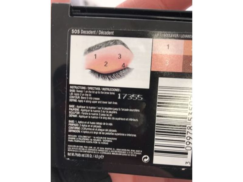 Revlon Colorstay Eye Shadow Palette, 505 Decadent, 0.16 oz/4.8 g