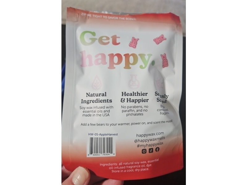 Happy Wax Scented Soy Wax, Apple Harvest, 2 oz