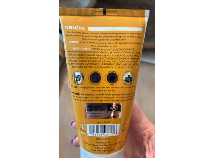 Spascriptions Turmeric Exfoliating Facial Scrub, 5 oz/150 mL