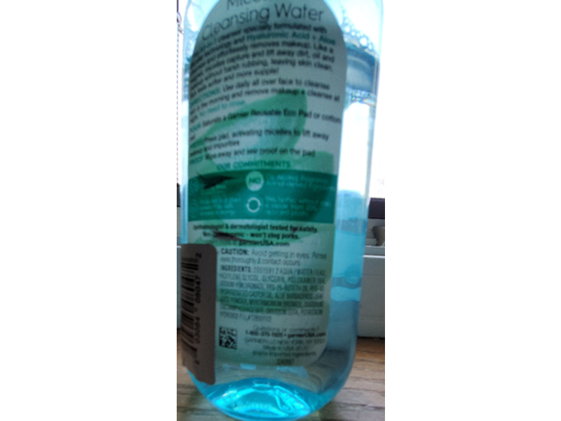 Garnier Micellar Cleansing Water, Hyaluronic Acid + Aloe, 13.5 fl oz