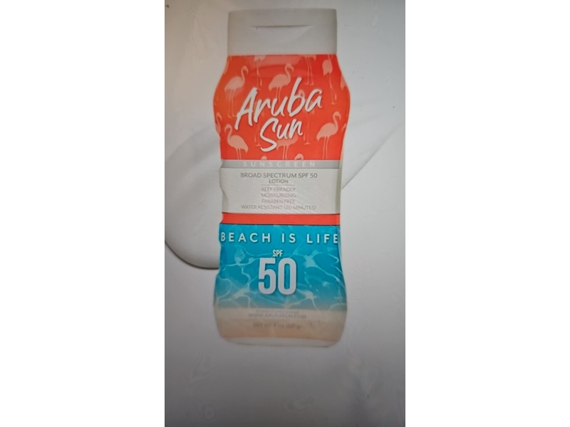 Aruba Sun Sunscreen Lotion, SPF 50, 8 oz/227 g