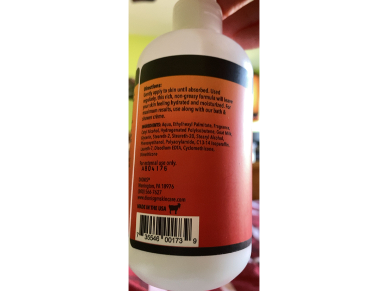 Dionis Goat Milk Skincare Body Lotion, Blood Orange Scented, 8.5 fl oz/250 mL