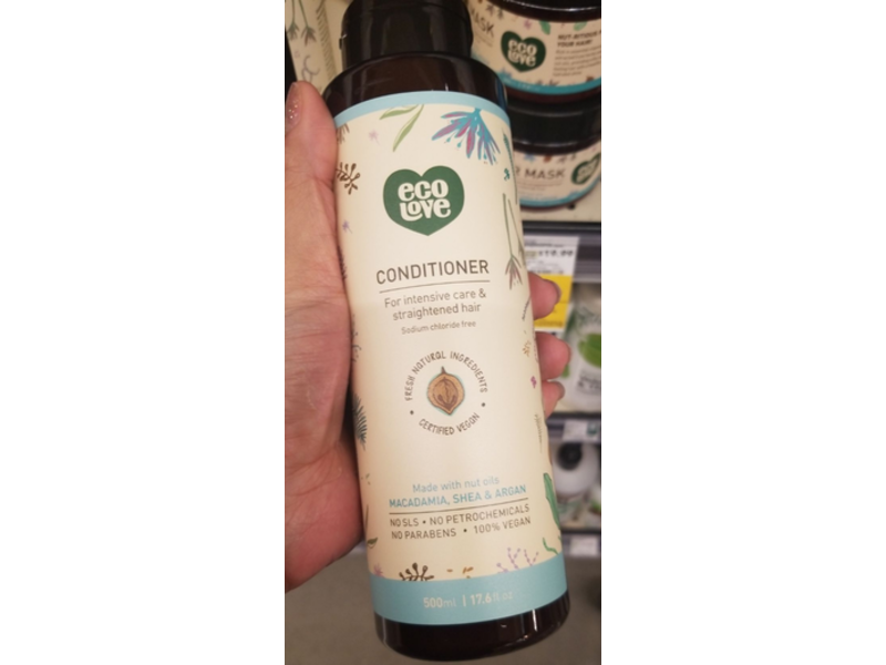 Eco Love Conditioner, Macadamia Shea & Argan, 17.6 fl oz/500 mL