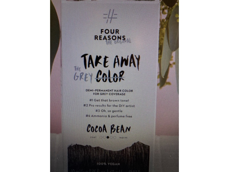 Four Reasons Take Away Color Demi-Permanent Hair Color Kit, Cocoa Bean-5.0 Brown