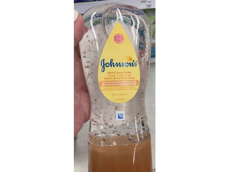 Johnson's Shea & Cocoa Butter Oil Gel, 200 mL