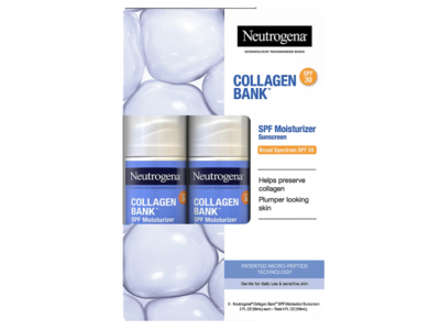 Neutrogena Collagen Bank SPF Moisturizer Sunscreen, SPF 30, 2 fl oz/59 mL, Pack Of 2