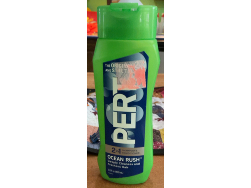 Pert Ocean Rush Original 2 In 1 Shampoo & Conditioner, 13.5 fl oz/400 mL, Pack of 6