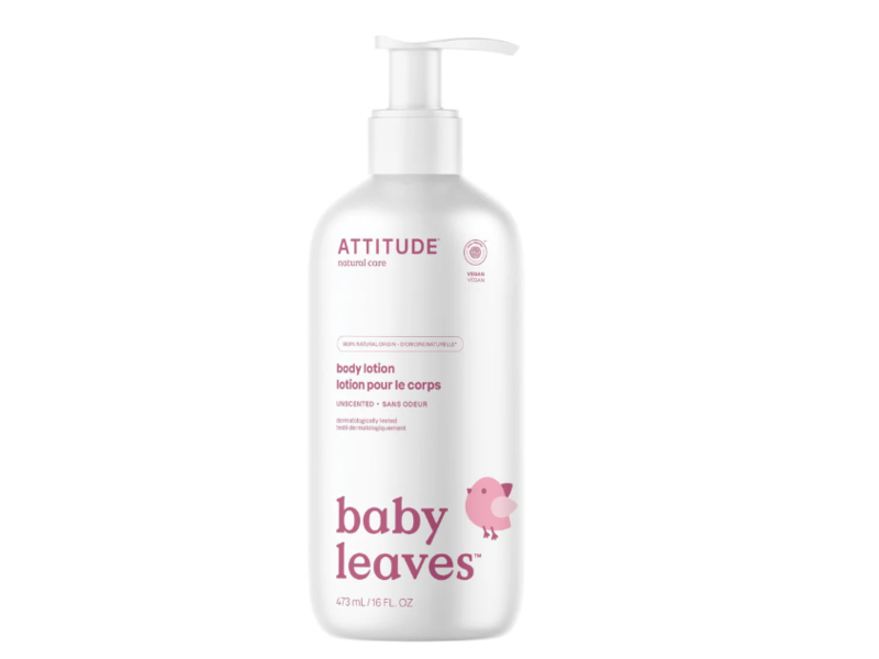 Attitude Baby Leaves Body Lotion, Unscented, 16 fl oz/473 mL