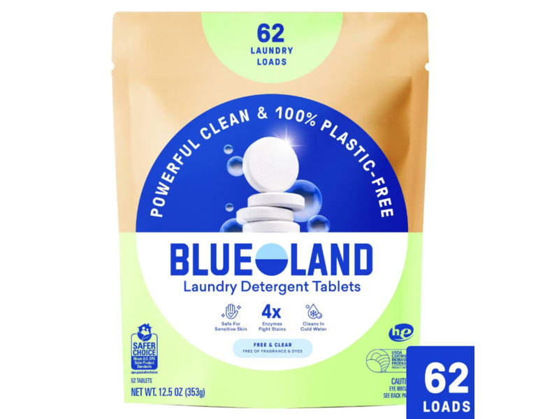 Blueland Laundry Detergent Tablets, Free & Clear, 62 Loads, 12.5 oz/353 g, 62 Count