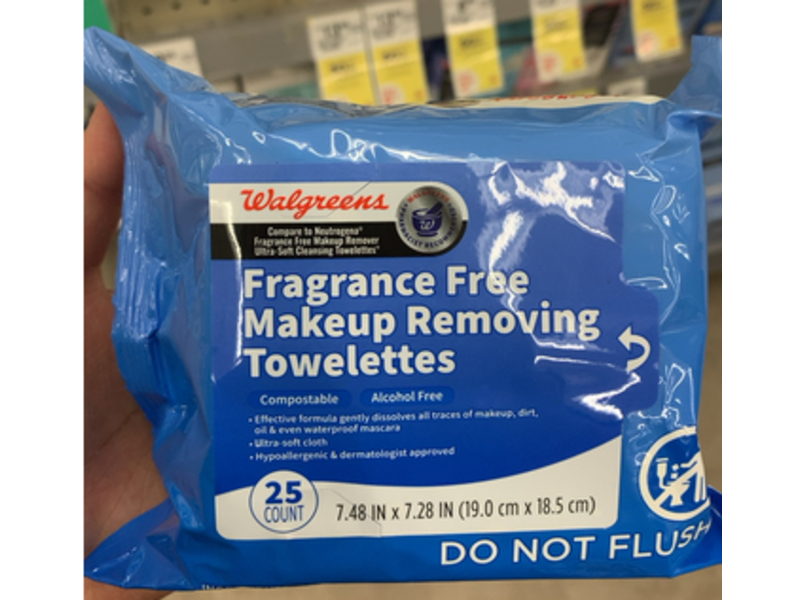 Walgreens Makeup Removing Towelettes, 25 Count