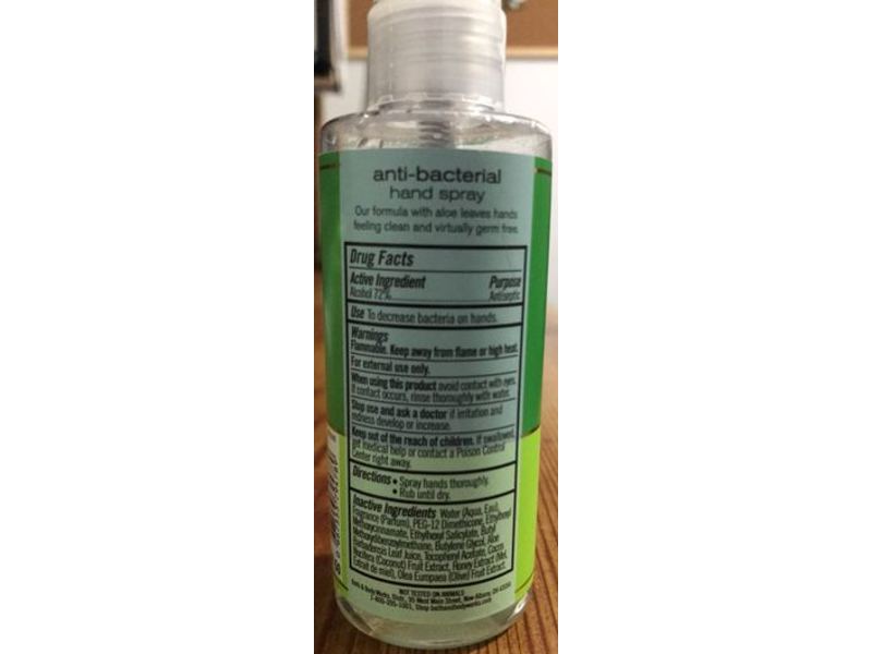 Bath & Body Works Anti-Bacterial Hand Spray, Eucalyptus Mint, 3 fl oz / 88 mL