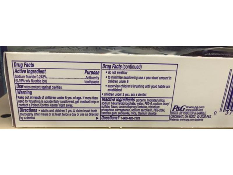 Crest 3D White Brilliance Toothpaste, Vibrant Peppermint, 3.9 oz/110 g