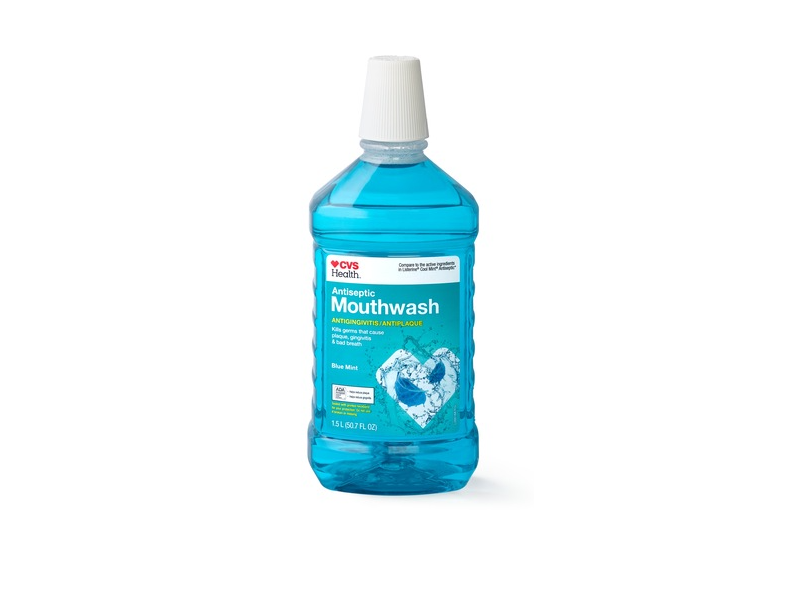 CVS Health Antiseptic Mouth Wash, Blue Mint, 8.5 fl oz/250 mL