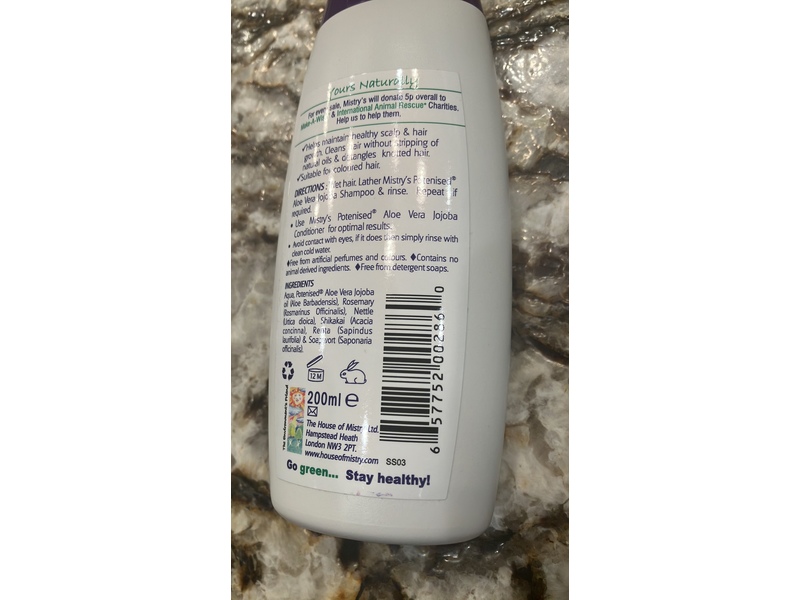 Mistry’s Aloe Vera Jojoba Shampoo with Rosemary, 200 mL