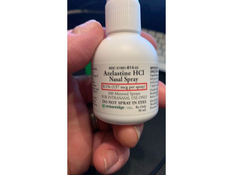 Azelastine HCl Nasal Solution (Nasal Spray) 0.1%, 30 mL, Breckenridge Pharmaceuticals (RX)