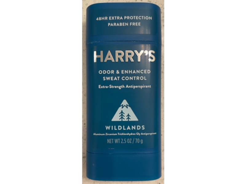 Harry's Odor & Enhanced Sweat Control Extra - Strength Antiperspirant, Wildlands, 2.5 oz/70 g, Pack Of 3