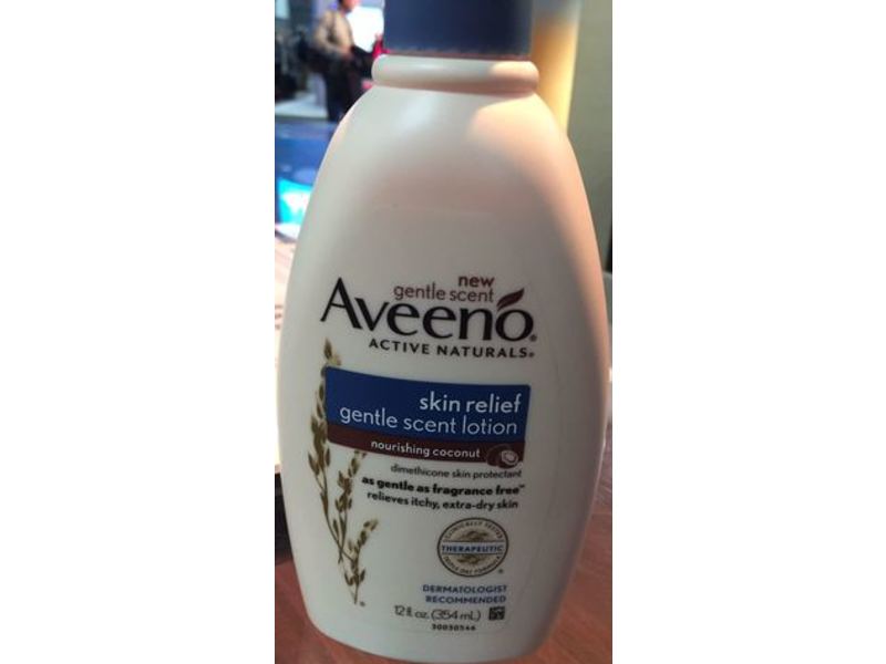 Aveeno Skin Relief Gentle Scent Lotion, Nourishing Coconut, 12 fl oz/354 mL