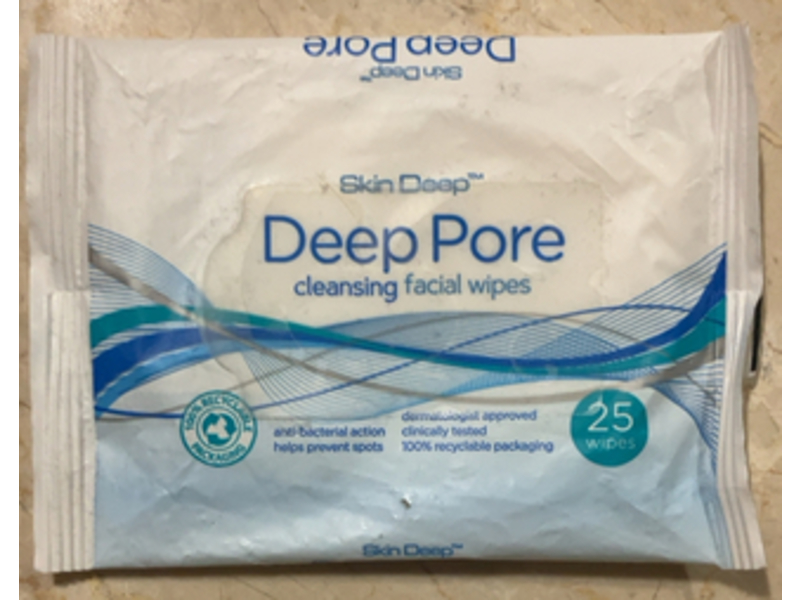Skin Deep Pore Cleansing Facial Wipes, 25 Count