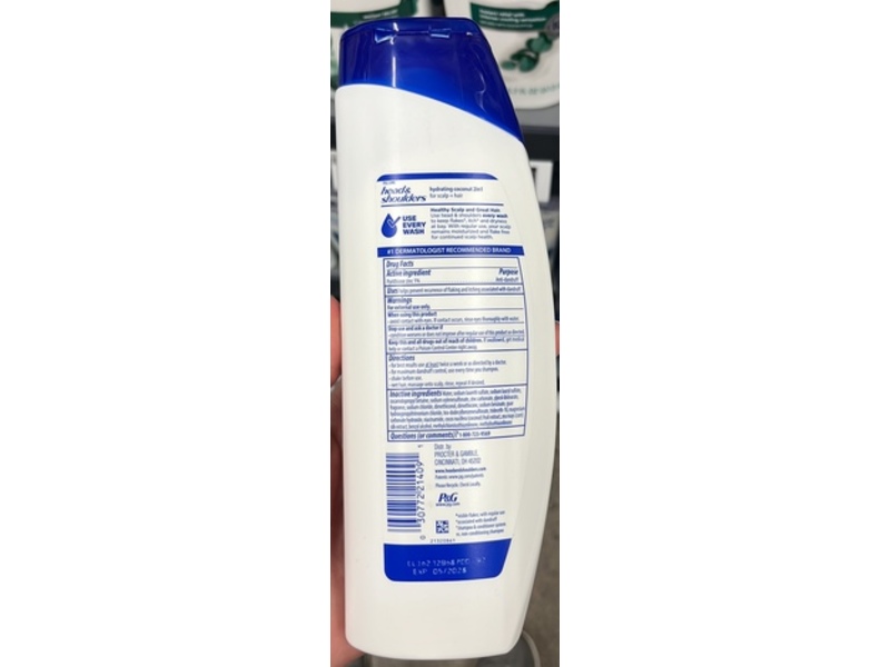Head & Shoulders 2 In 1 Shampoo+Conditioner, Hydrating Coconut, 12.5 fl oz/370 mL