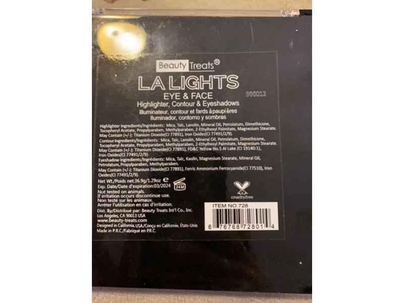 Beauty Treats Eye & Face Highlighter, Contour, Eyeshadow Palette