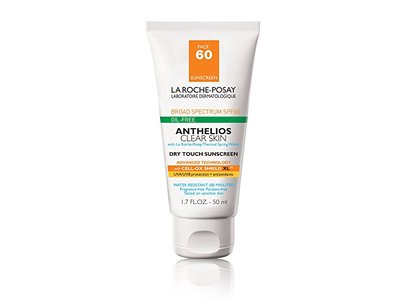 La Roche-Posay Anthelios Clear Skin Dry Touch Sunscreen SPF 60, 1.7 fl oz/50 mL