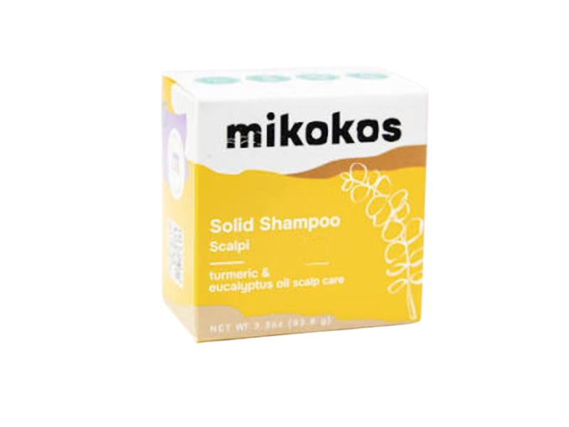 Mikokos Solid Shampoo, Turmeric & Eucalyptus Oil, 3.3 oz/93.6 g