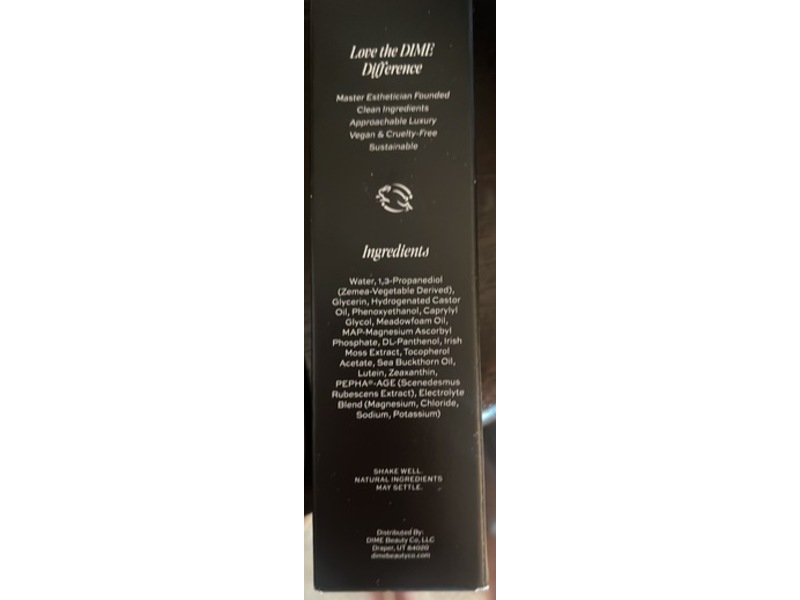 Dime Thirsty Face Mist, Electrolytes + Sea Moss, 2 fl oz/60 mL