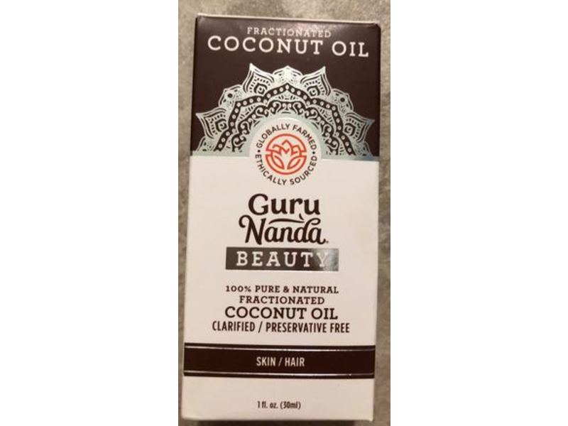 GuruNanda Beauty Fractionated Coconut Oil, Skin/Hair, 1 fl oz/30 ml