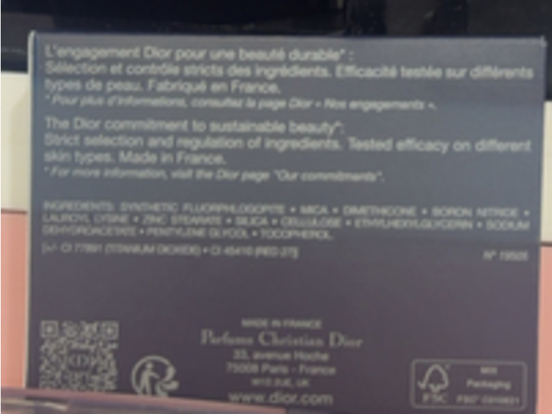 Dior Rosy Glow Powder Blush, 001 Pink, 0.15 oz/4.4 g