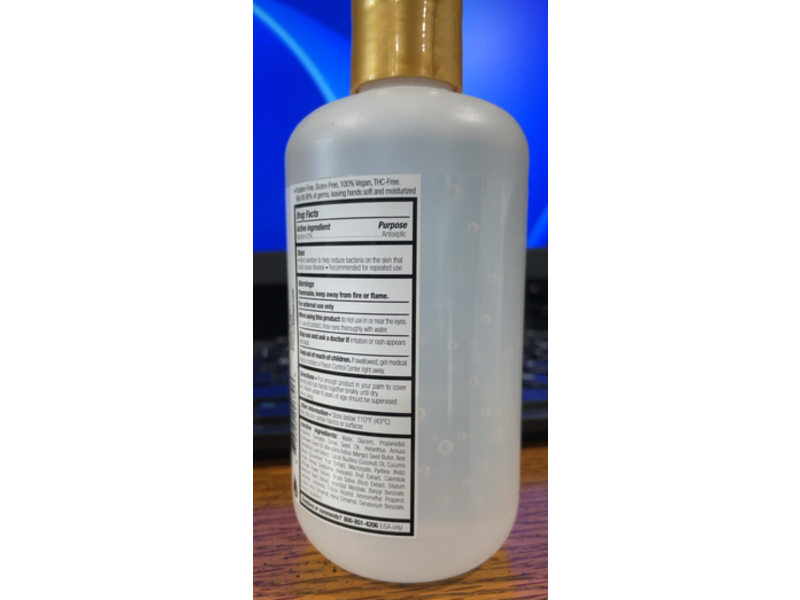 Hempz Triple Moisturizing Herbal Hand Sanitizer, 8 fl oz/236 mL