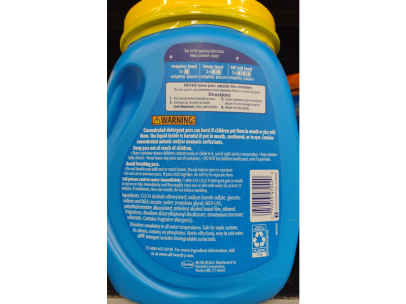All Original Laundry Detergent, Sunshine Fresh, 75 Pacs, 43.12 oz/1.22 kg