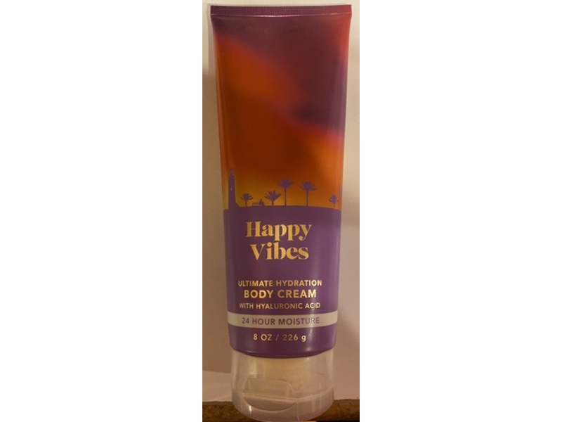 Bath & Body Works Ultimate Hydration Body Cream, Happy Vibes, 8 fl oz/226 g