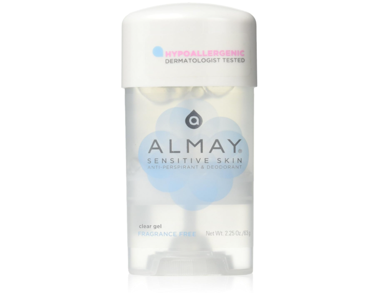 Almay Sensitive Skin Clear Gel Anti-Perspirant & Deodorant, Fragrance Free, 2.25 oz/63 g