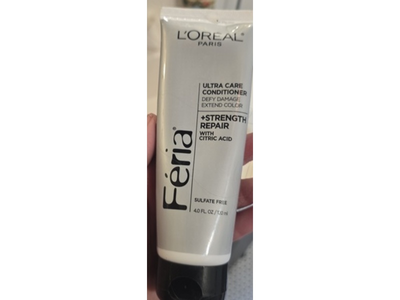 L'Oreal Paris Feria +Strength Repair Ultra Care Conditioner, Citric Acid, 4 fl oz/120 mL