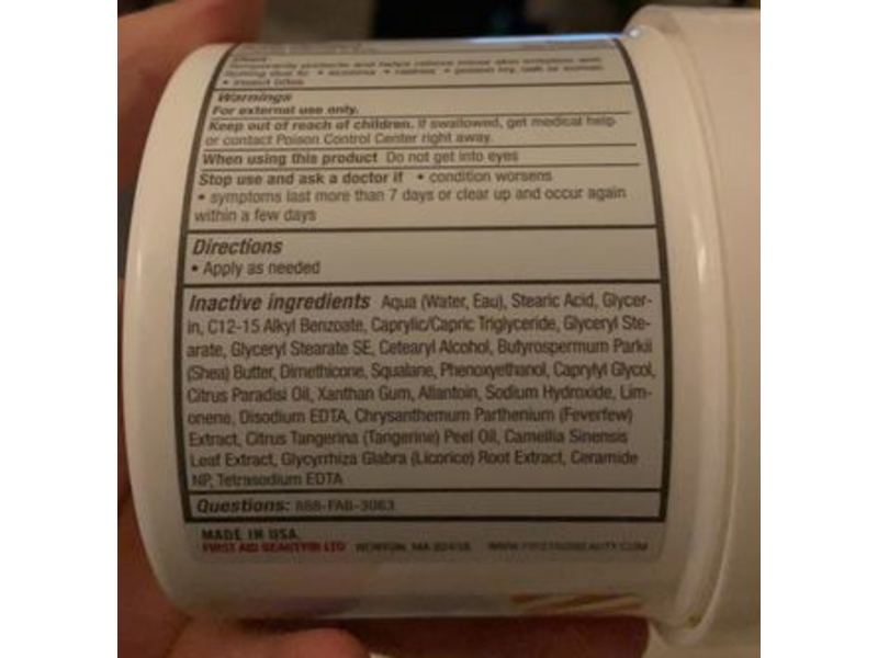 First Aid Beauty Ultra Repair Cream, Intense Hydration, Pink Grapefruit, 12.0 oz/340.2 g