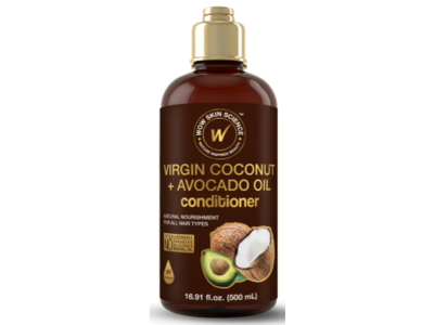 Wow Skin Science Natural Nourishment Conditioner, Virgin Coconut + Avocado Oil, 16.91 fl oz/500 mL