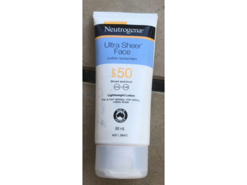 Neutrogena Ultra Sheer Face Lotion Sunscreen, SPF 50 , 88 mL
