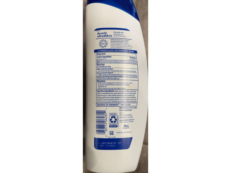 Head & Shoulders Dry Scalp Care Daily Shampoo,12.5 fl oz/370 mL