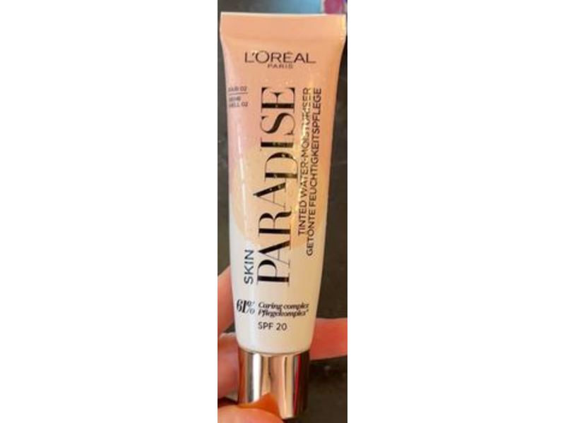 L'Oreal Paris Skin Paradise Tinted Water-Moisturizer, SPF 20, Fair 02, 30 mL