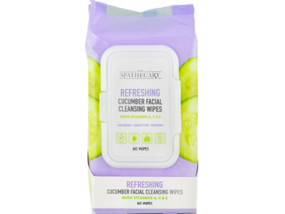 The Spathecary Refreshing Cucumer Facial Cleansing Wipes, 60 Count