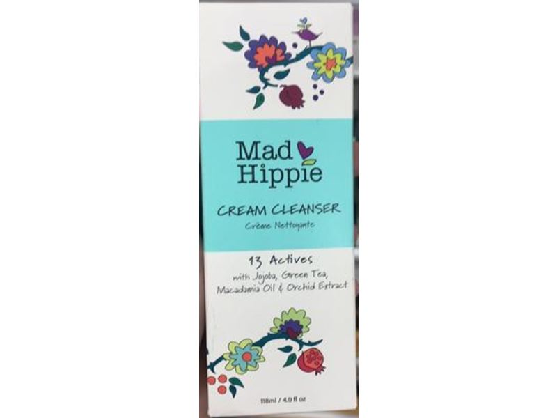 Mad Hippie Cream Cleanser, Jojoba, Green Tea, Macadamia Oil & Orchid Extract, 4 fl oz/118 mL