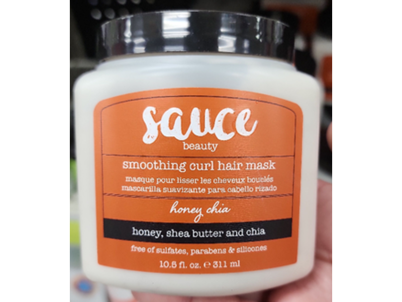Sauce Beauty Smoothing Curl Hair Mask, Honey Chia, 10.5 fl oz/311 mL