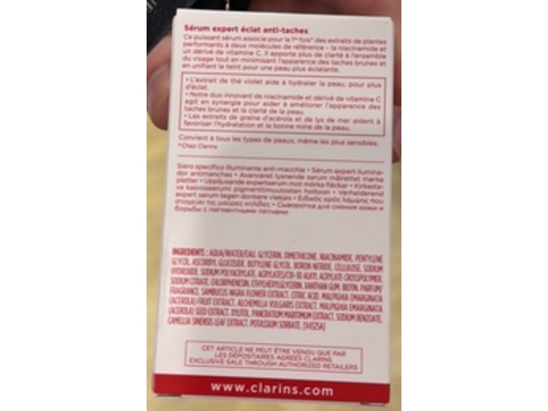 Clarins Bright Bright Plus Advanced Serum, 10 oz/30 mL