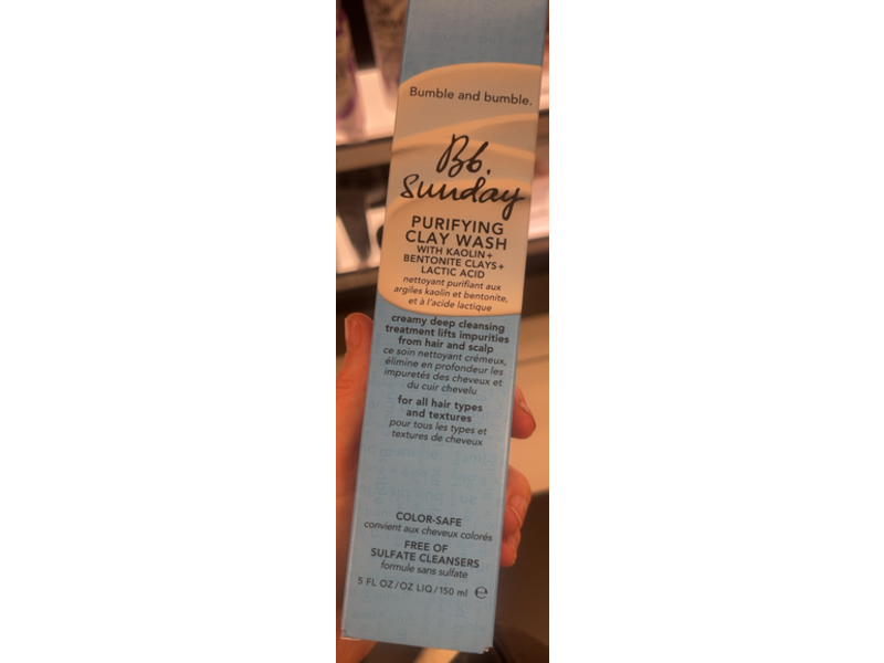 Bumble & Bumble Sunday Purifying Clay Wash, Kaolin + Bentonite Clay + Lactic Acid, 5 fl oz/150 mL
