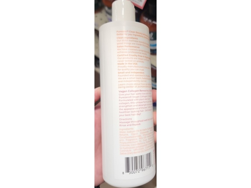 Purezero Clean Beauty Renewing Shampoo, Collagen, 12 fl oz/354 mL