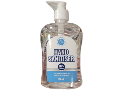 TJ Morris Anti Bacterial Hand Sanitiser, 70% Ethanol, 500 mL