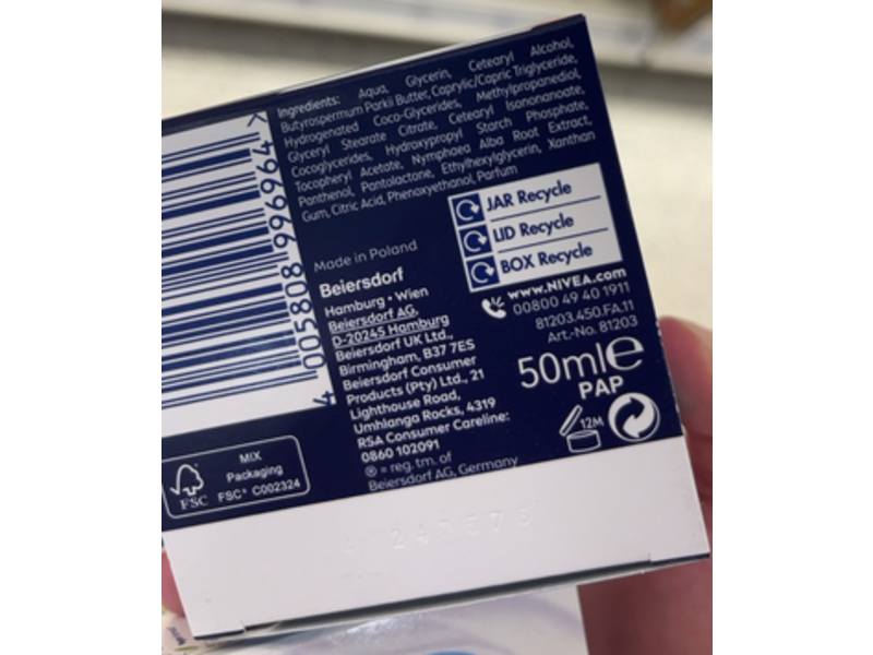 Nivea Moisturizing Regenerating Night Cream, Vitamin E, 50 mL